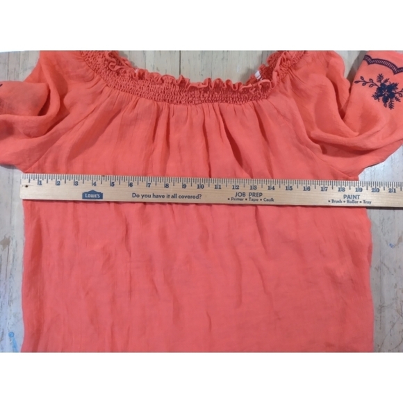 E hanger M off shoulder top embroidered sleeves - Picture 9 of 10